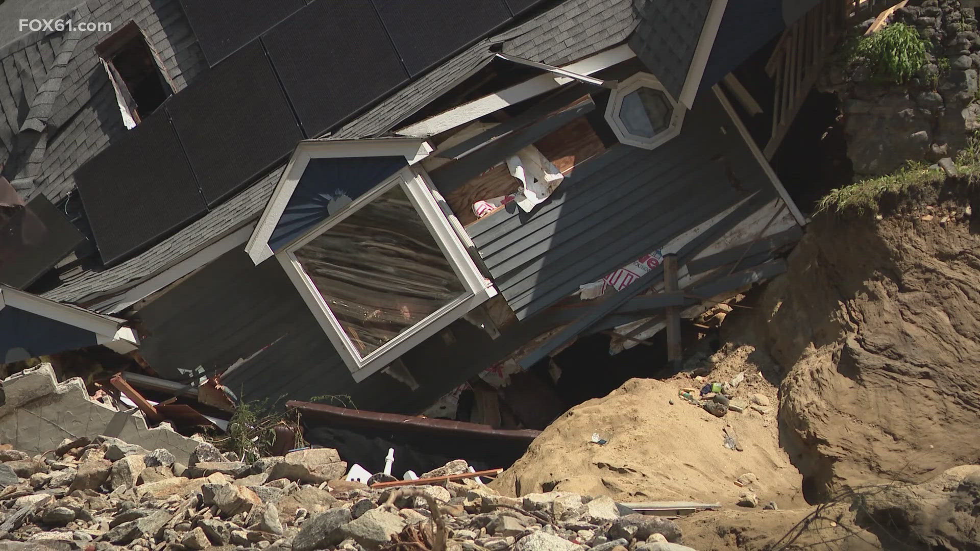 Connecticut neighbors are rallying around those who lost everything to the water. An Oxford single mom saw her entire home fall into a river on East Hill Road.