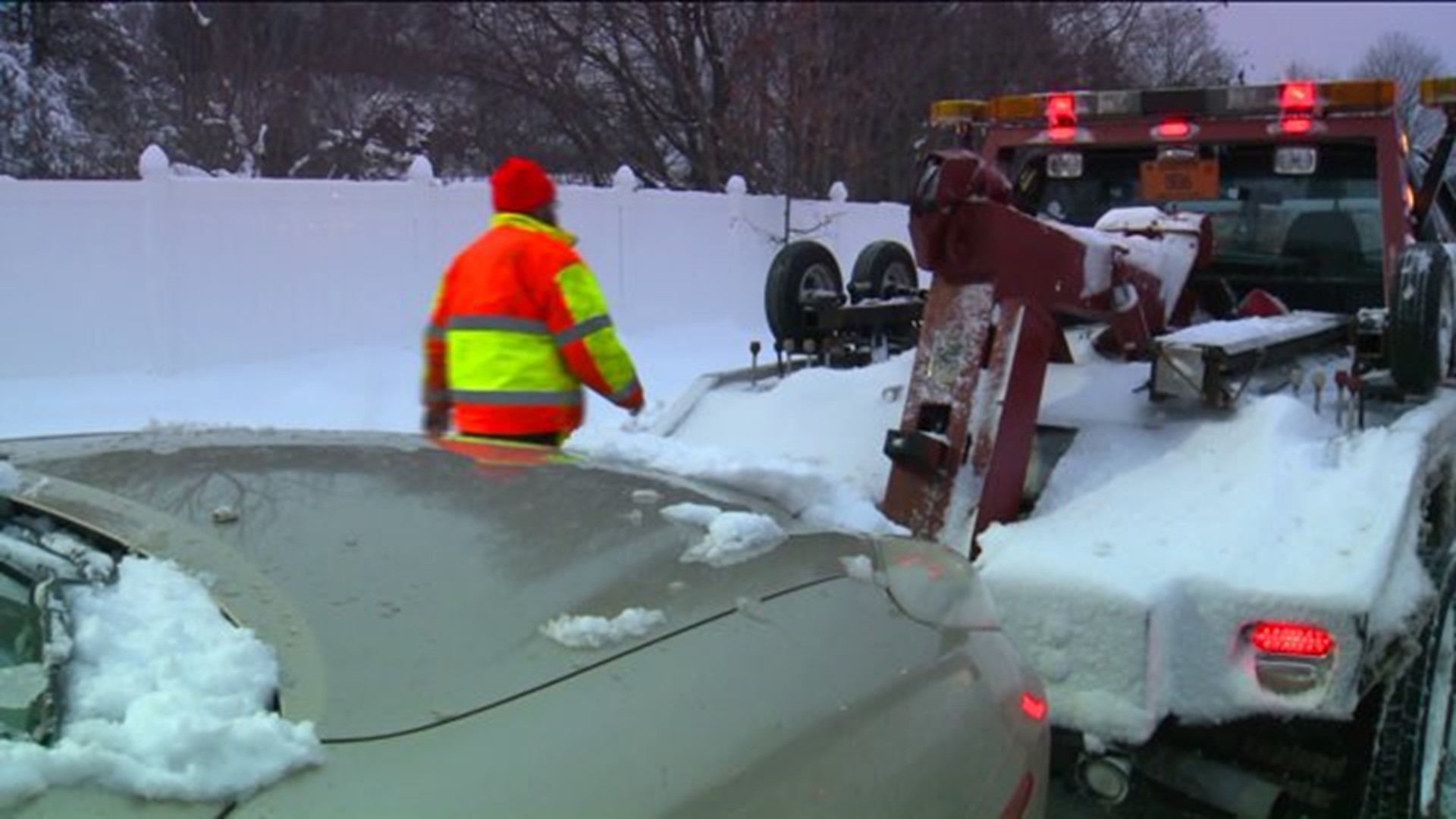 Tow truck operators had their hand full during storm