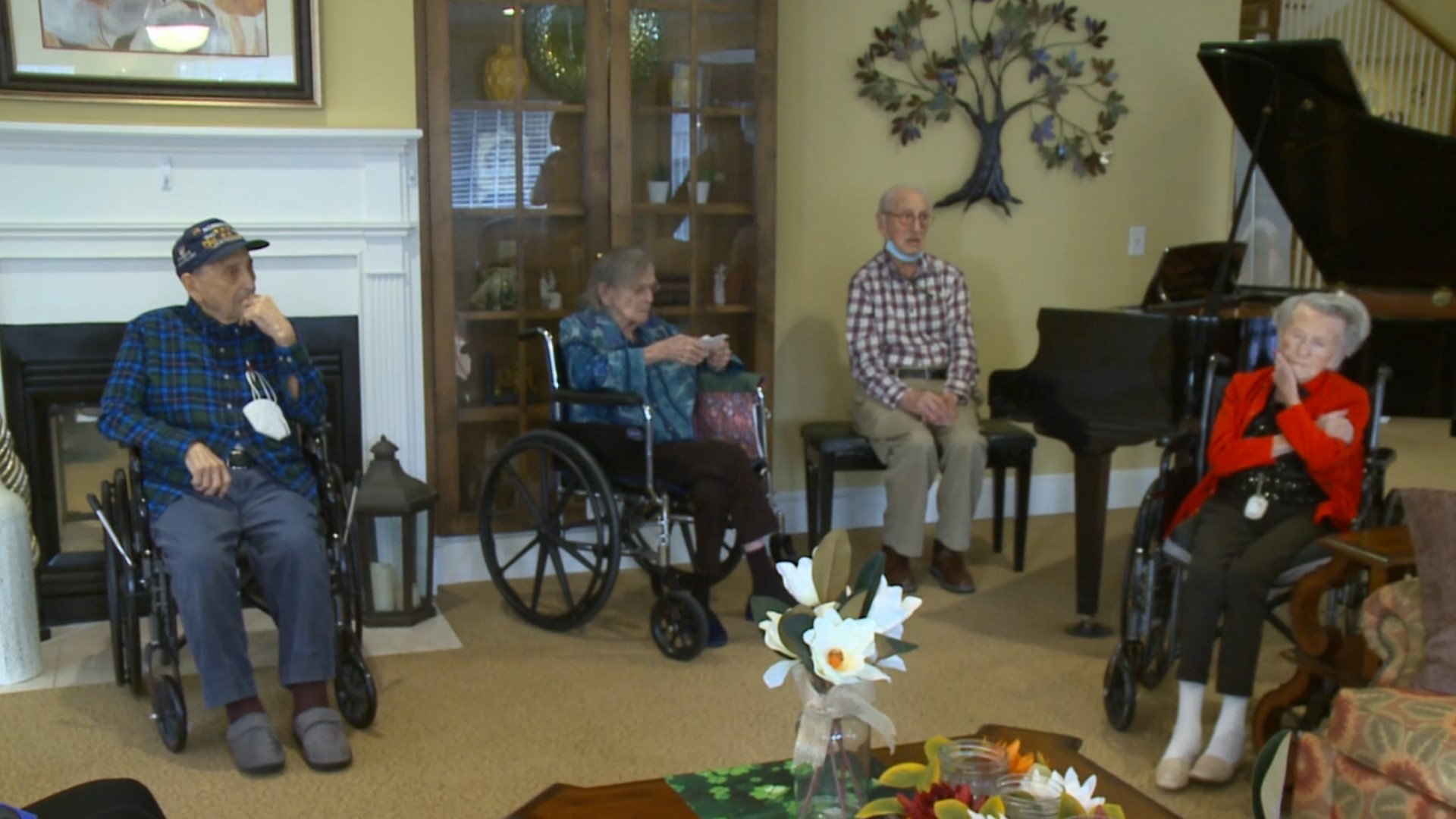It's the first time the senior living home is celebrating four birthdays over 100.