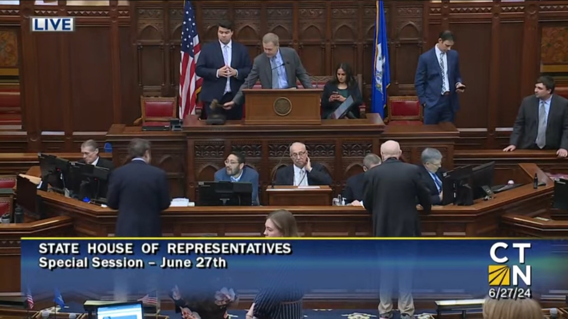 The Connecticut House gathered for the second day of a special session.