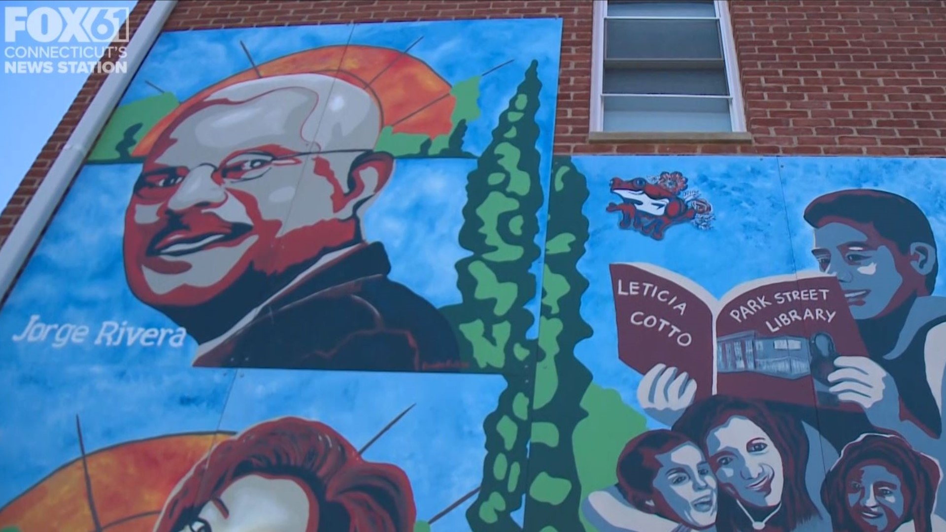 The murals are on display in the Frog Hollow Neighborhood in Hartford.