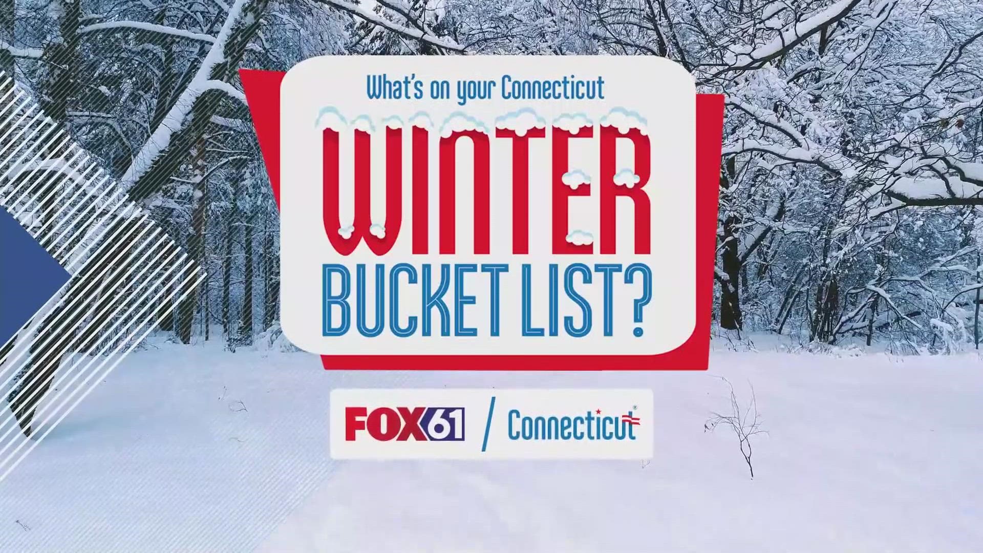 FOX61's Keith McGilvery and Rachel Piscitelli found fun places to go around the state and region as part of the 2023 Winter Bucket List.
