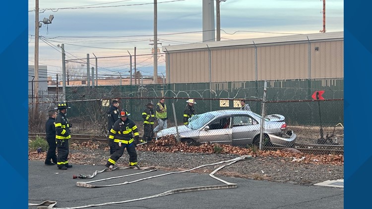 Train collision with car injures 2 in New Haven