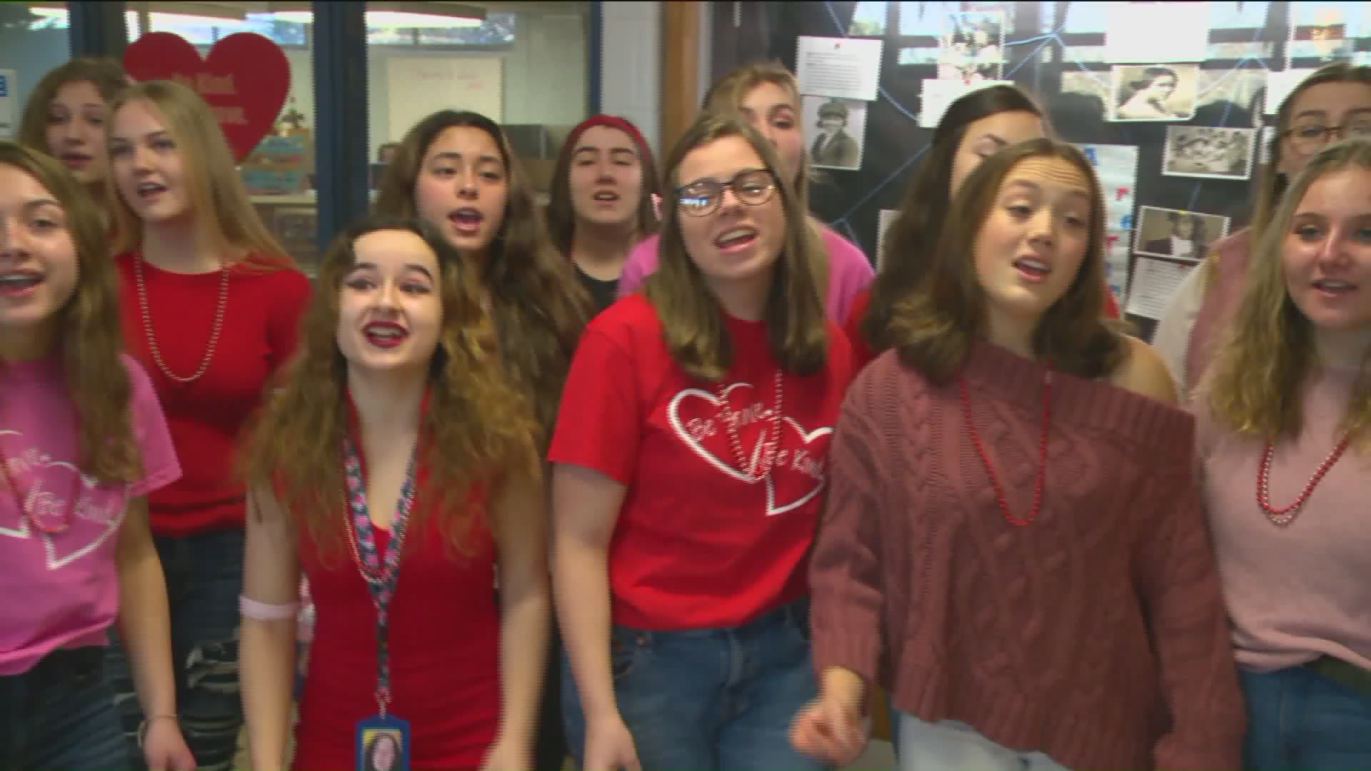 Valentine’s Day is taking on a deeper meaning for these students. They are honoring their classmate Jenna Foltz after she passed away during heart surgery.