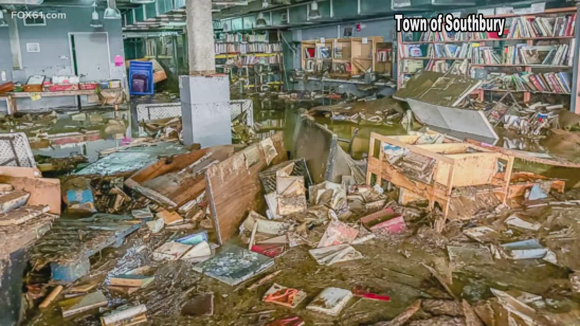 Southbury and nearby towns saw homes, bridges, roads and a library destroyed by the flooding.