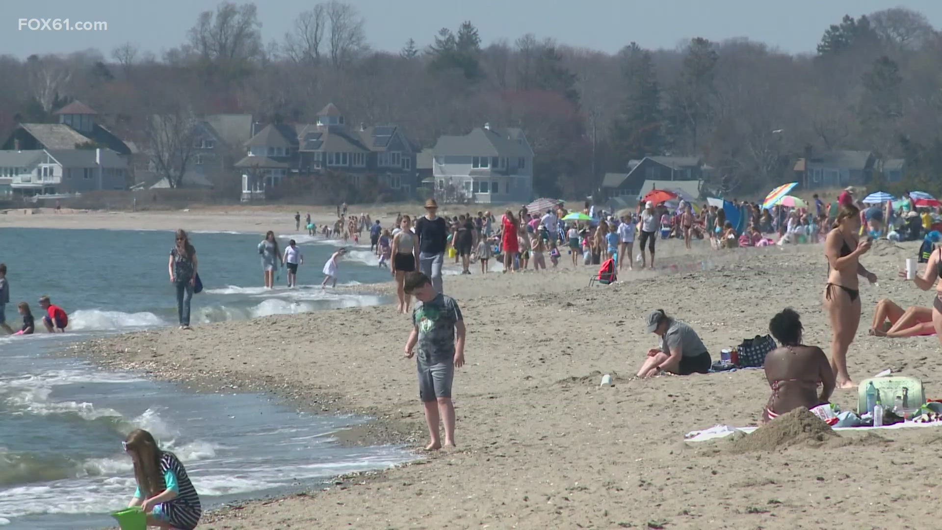 Beaches and parks were packed with residents looking to enjoy an unexpectedly warm April afternoon.