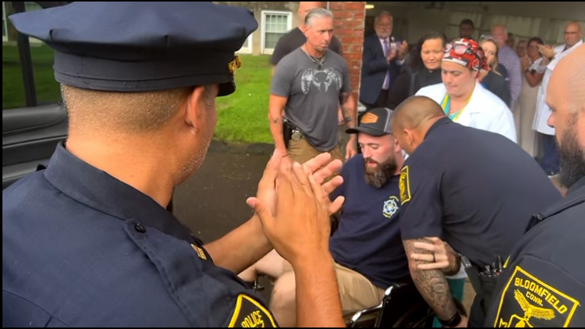 Hartford officer, injured in fatal crash, released from hospital