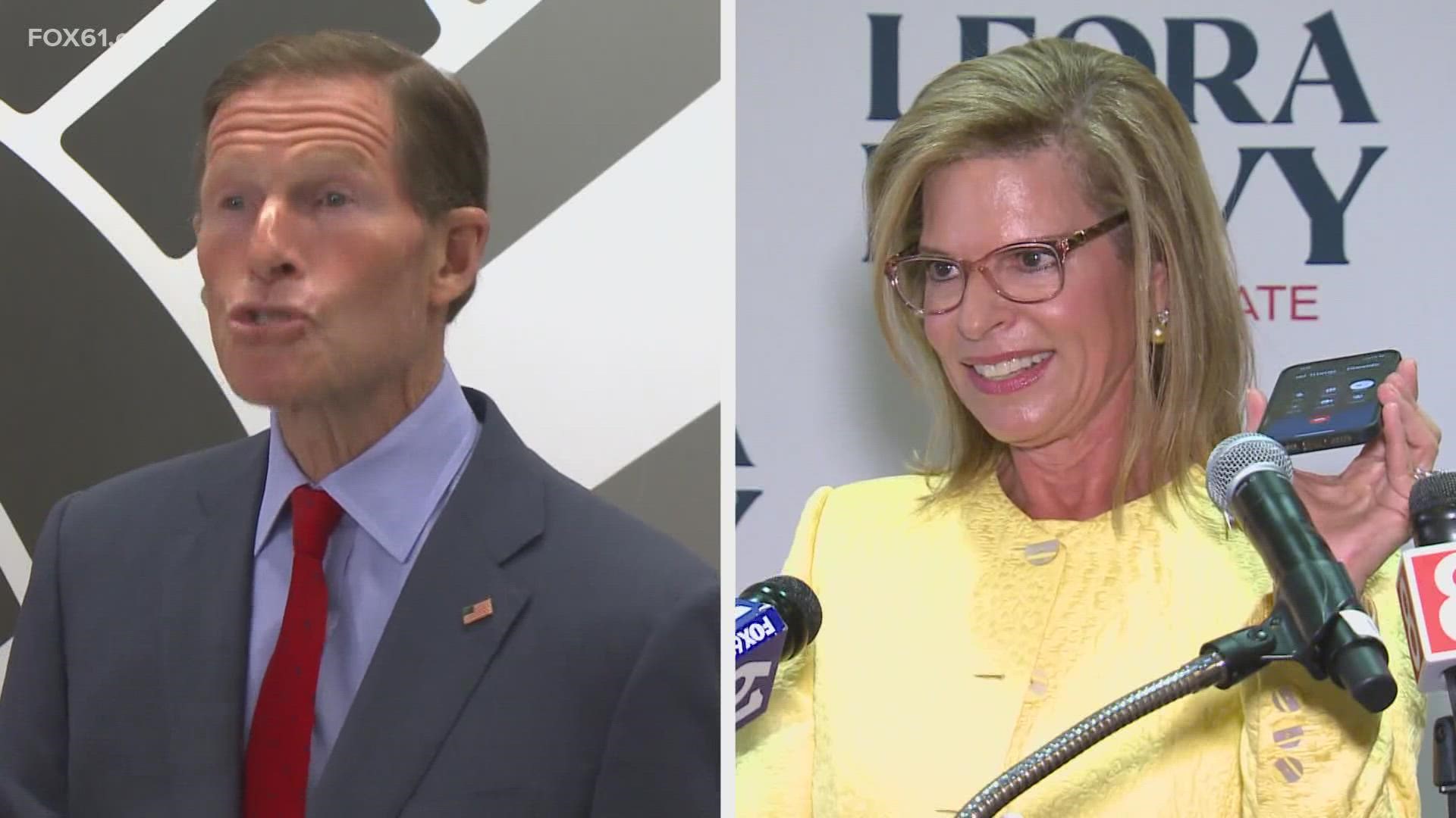 Sen. Richard Blumenthal (D) and GOP challenger Leora Levy took the stage for a final debate before voters decide who will represent Connecticut in the U.S. Senate.
