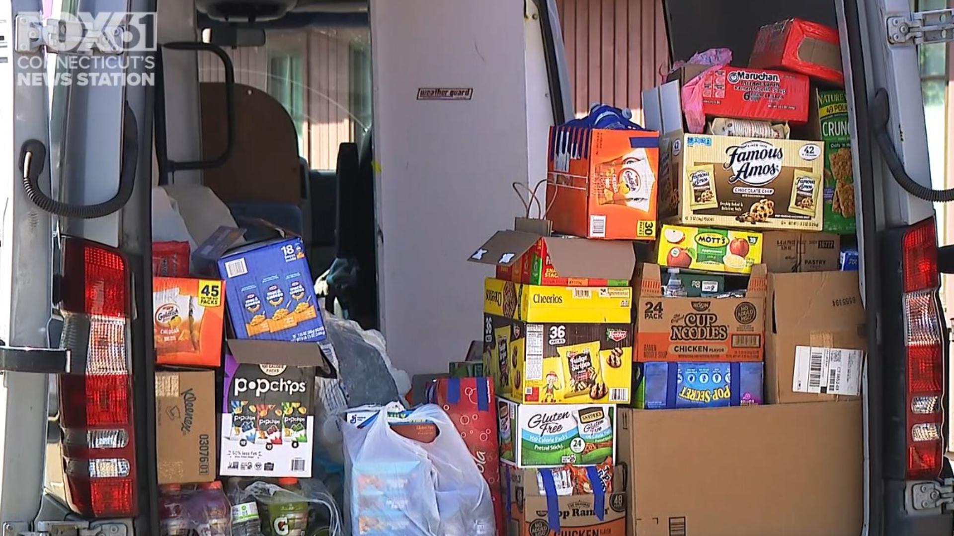 Quinnipiac University students have donated more than four tons of food to feed people in need around the state.