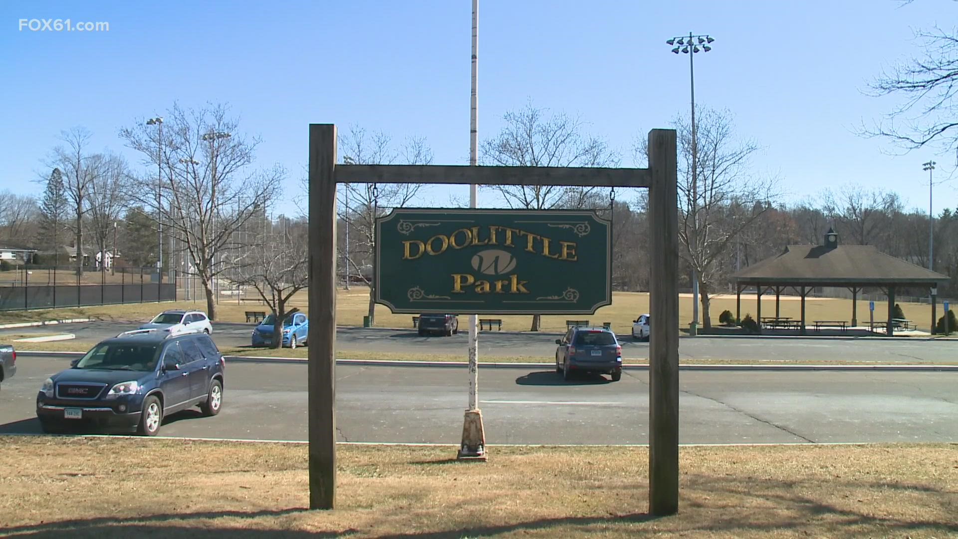 Firefighters extinguished the fire at the playscape, as well as smaller fires that were started on the basketball court and a nearby porta-potty, police said.