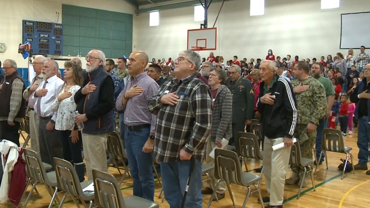 Veterans honored at Torrington elementary school ceremony