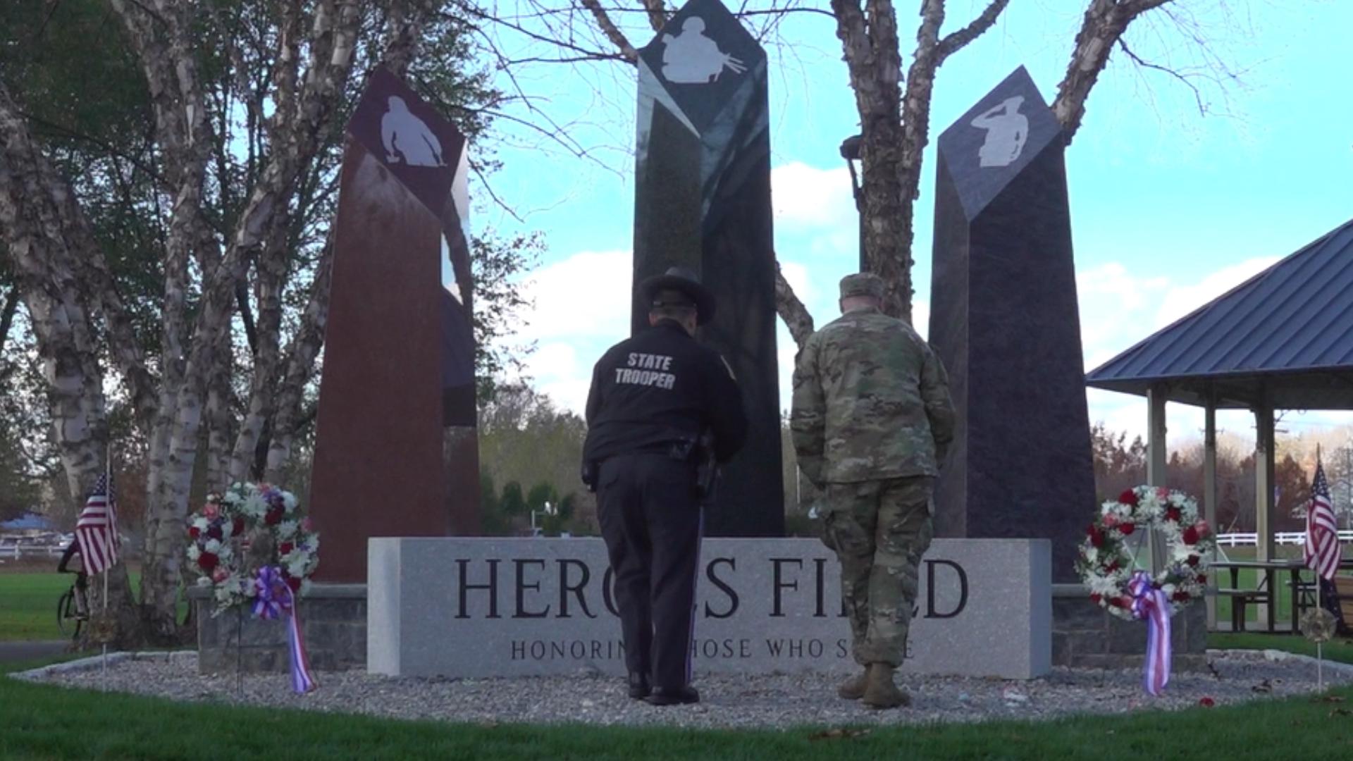 Starting Monday, those who want to pay tribute to someone specific who served can put that person's name on a rock and place it around the monument.