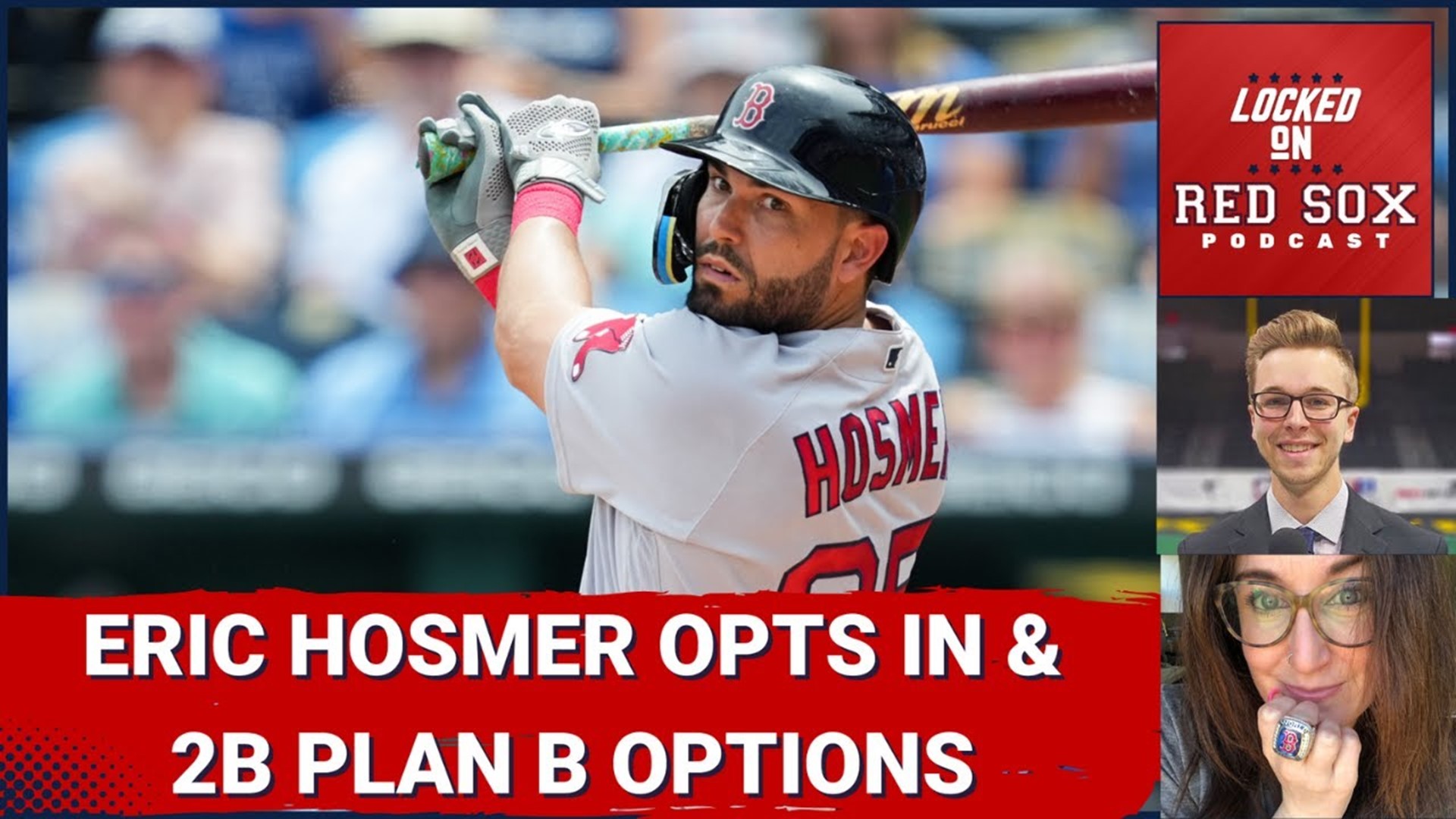 Boston Red Sox Second Base Plan B Options, Eric Hosmer Opts In & Paxton  Option Decision