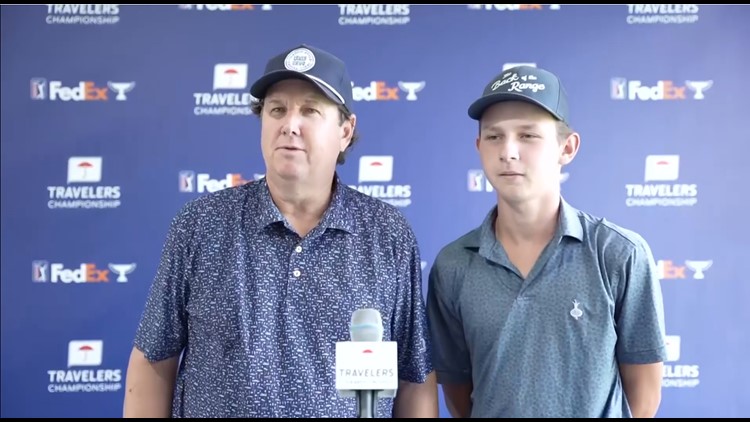 J.J. Henry's son Connor is his caddy at Travelers Championship | Full interview
