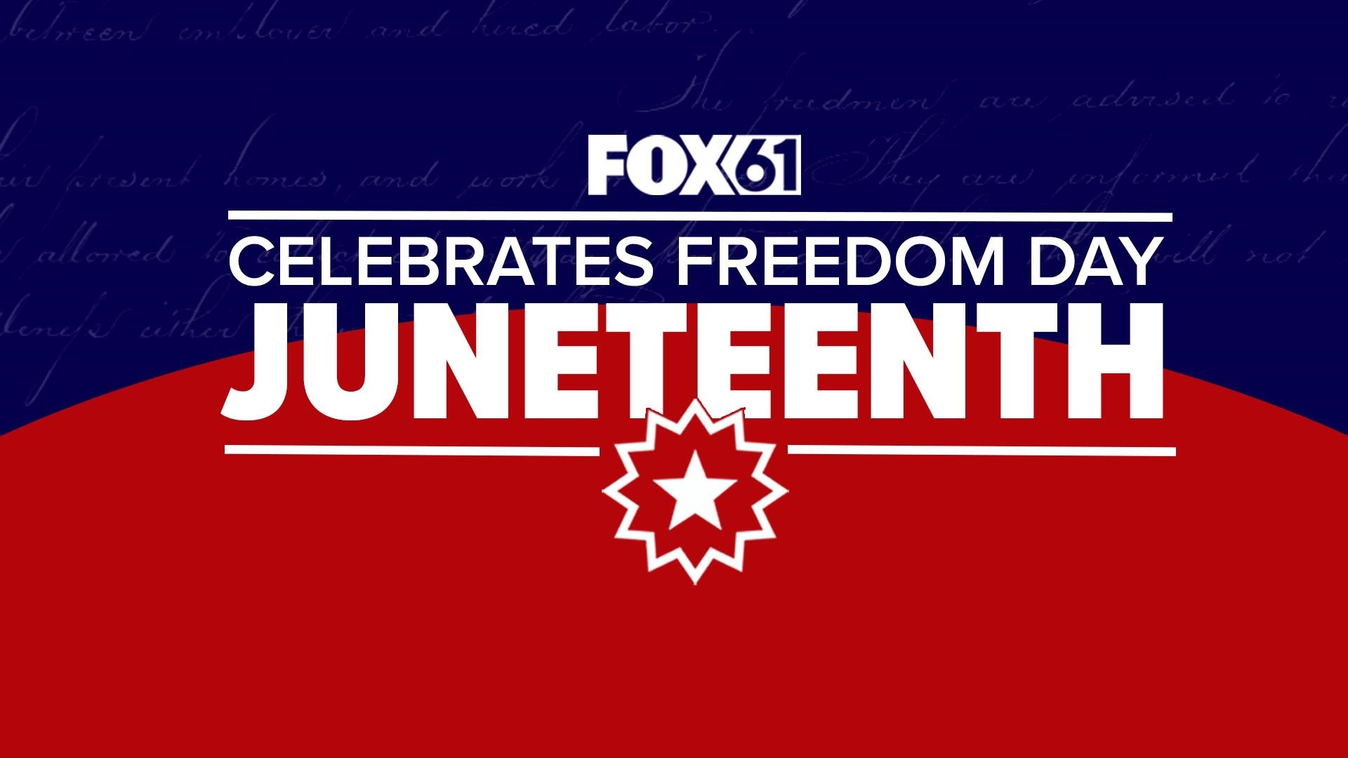 Juneteenth: FOX61 Celebrates Freedom day explores in what ways Connecticut marks the first time the holiday is recognized both as a state and federal holiday.
