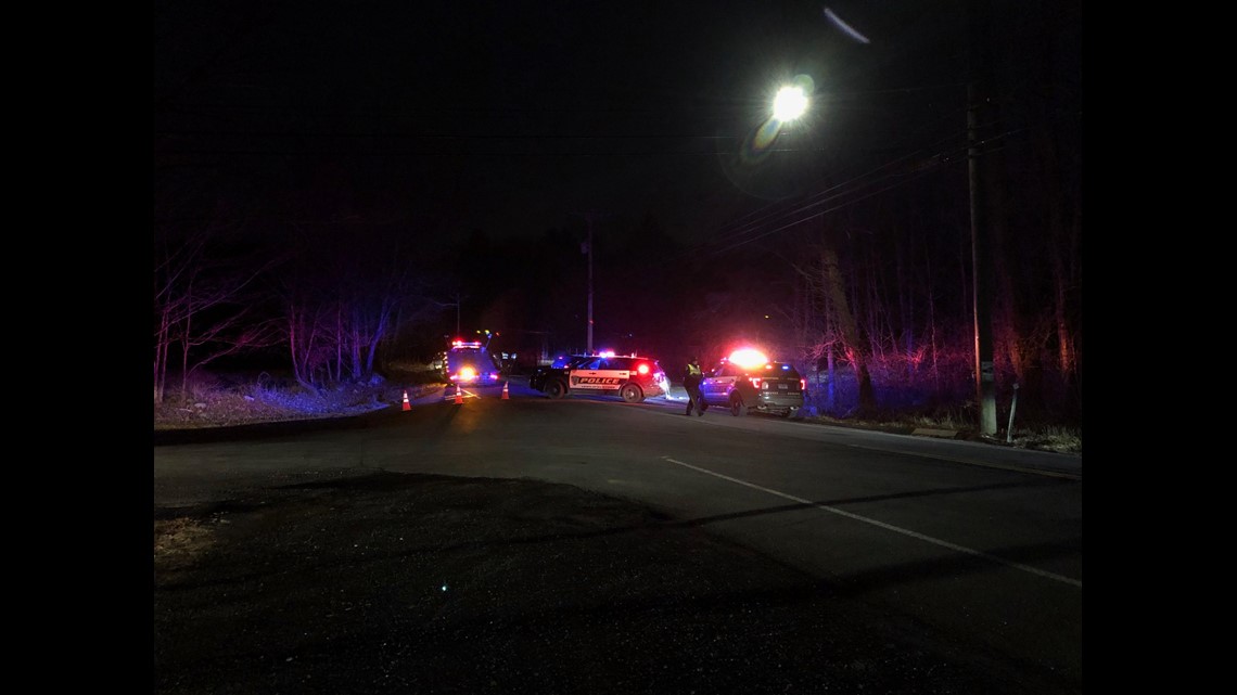 Crash with injuries closes road in Guilford