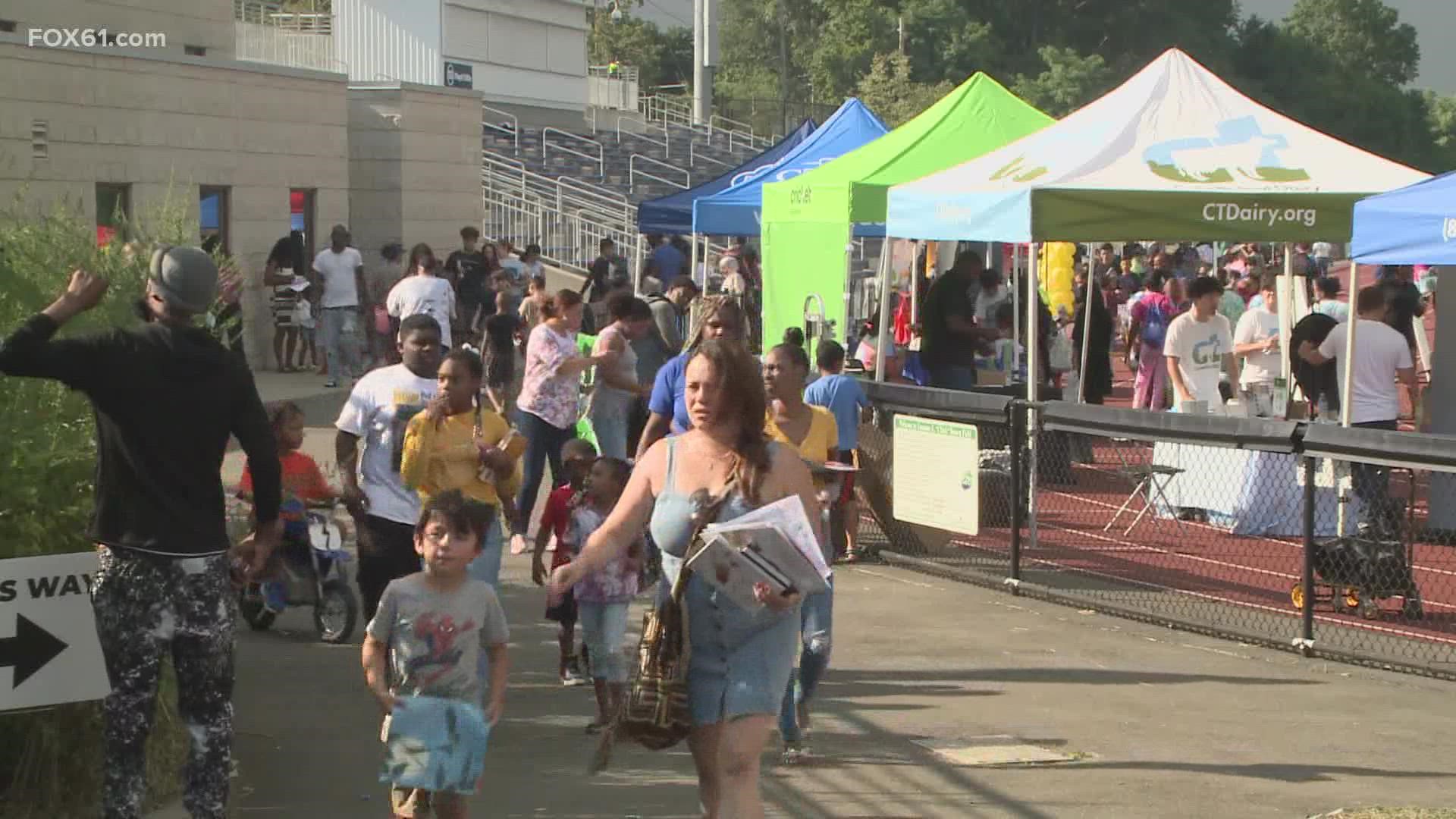Families were getting excited at the annual back-to-school rally, where thousands of students were able to pick up everything they needed for a successful year.