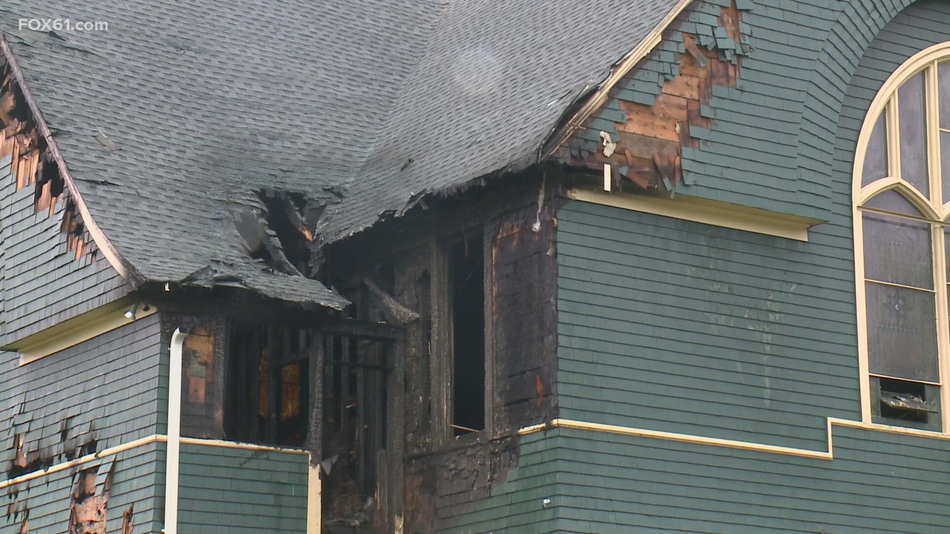 For more than 100 years, "the green church" has been a landmark in the Taftville neighborhood of Norwich.

Saturday night, the historic church went up in flames.