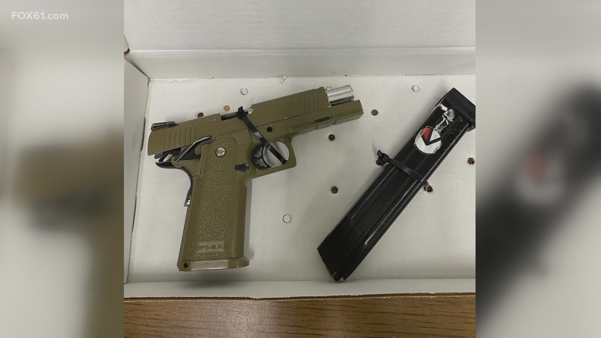 Police said the BB gun seized was a replica, but those replicas can still be a hazard to the public in criminal endeavors.