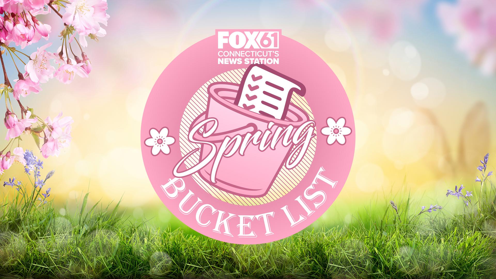 A compilation of the Bucket List stops that FOX61's Keith McGilvery and Rachel Pisctielli make in spring 2024.
