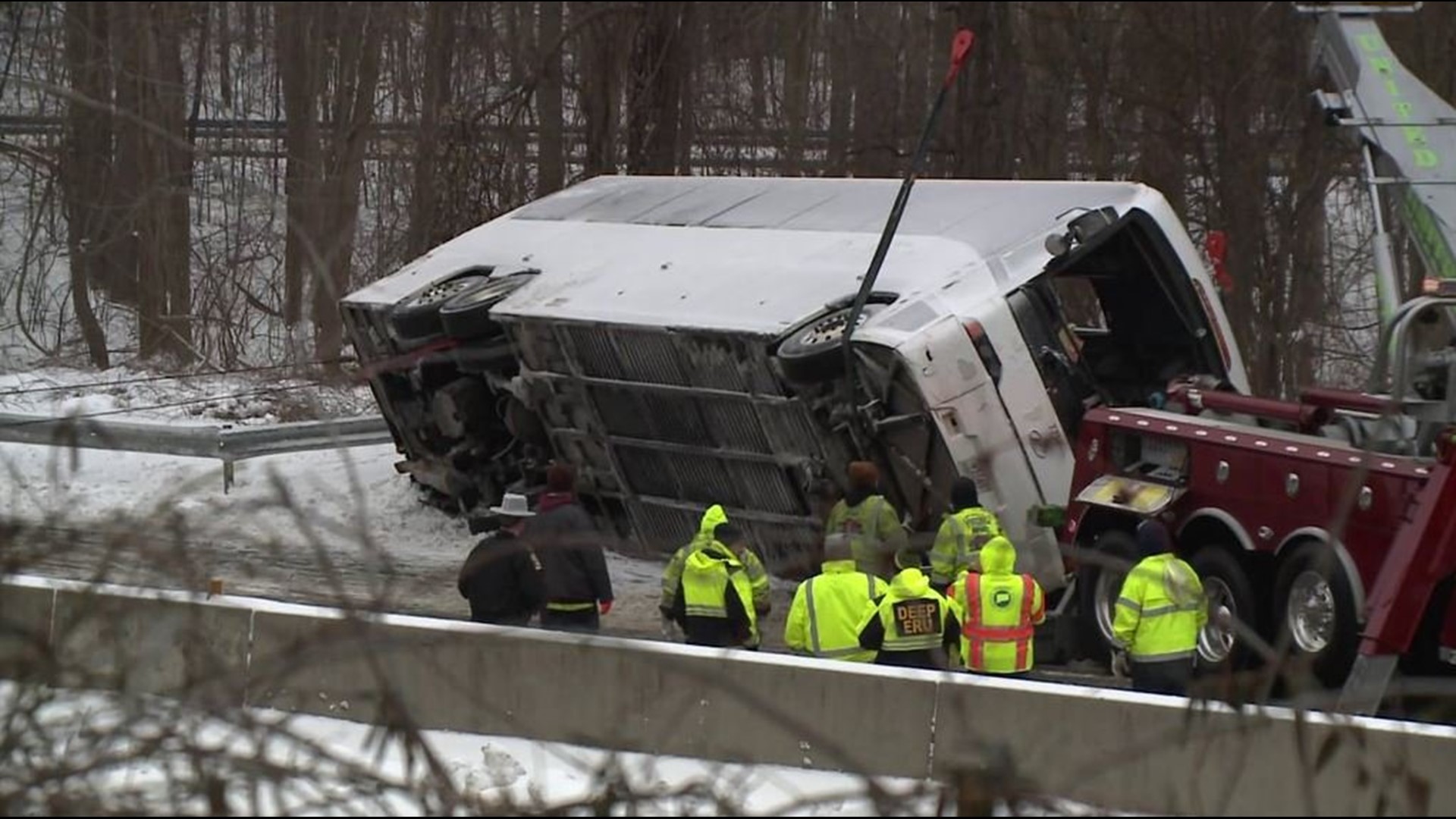 Four remain in critical condition after charter bus headed to Mohegan