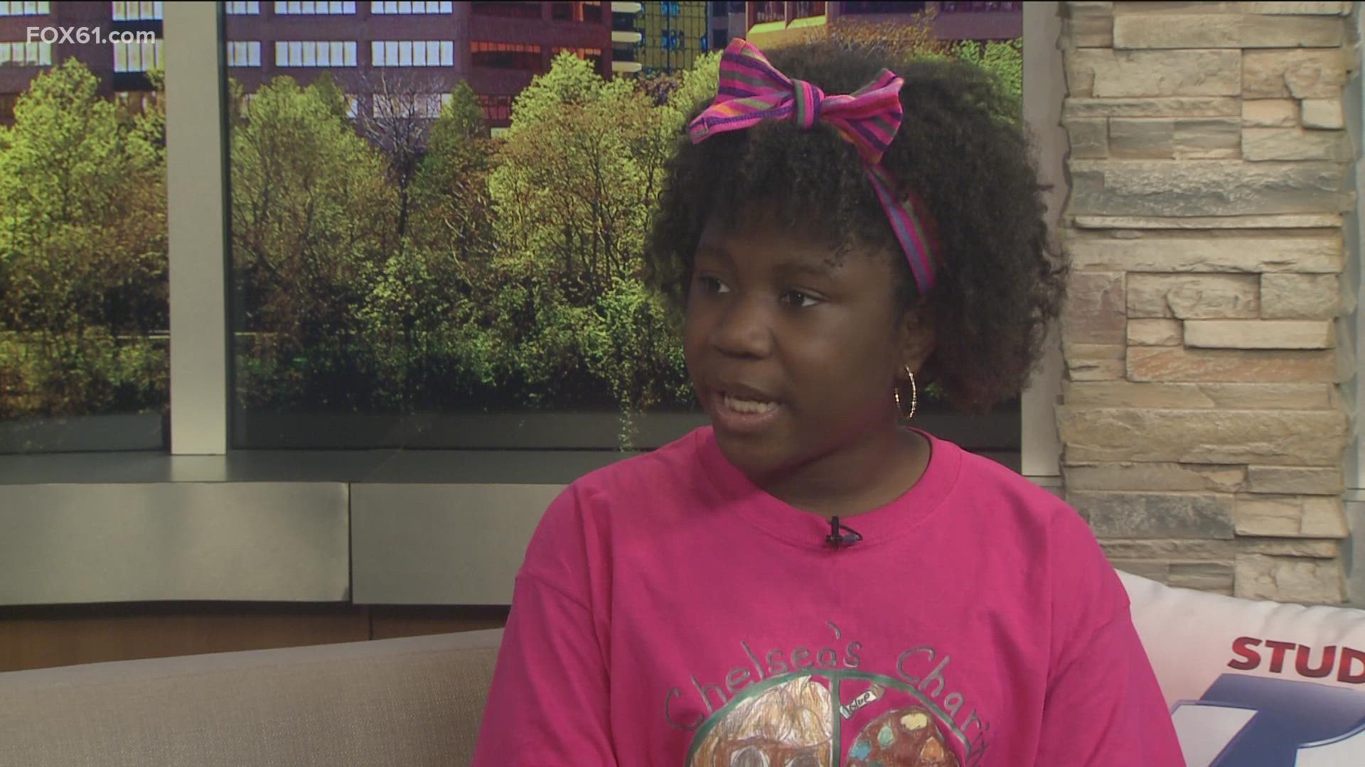 Chelsea Phaire, 12, is a philanthropist and founder of the art-based foundation, Chelsea's Charities. She creates art kits for kids as well as veterans.