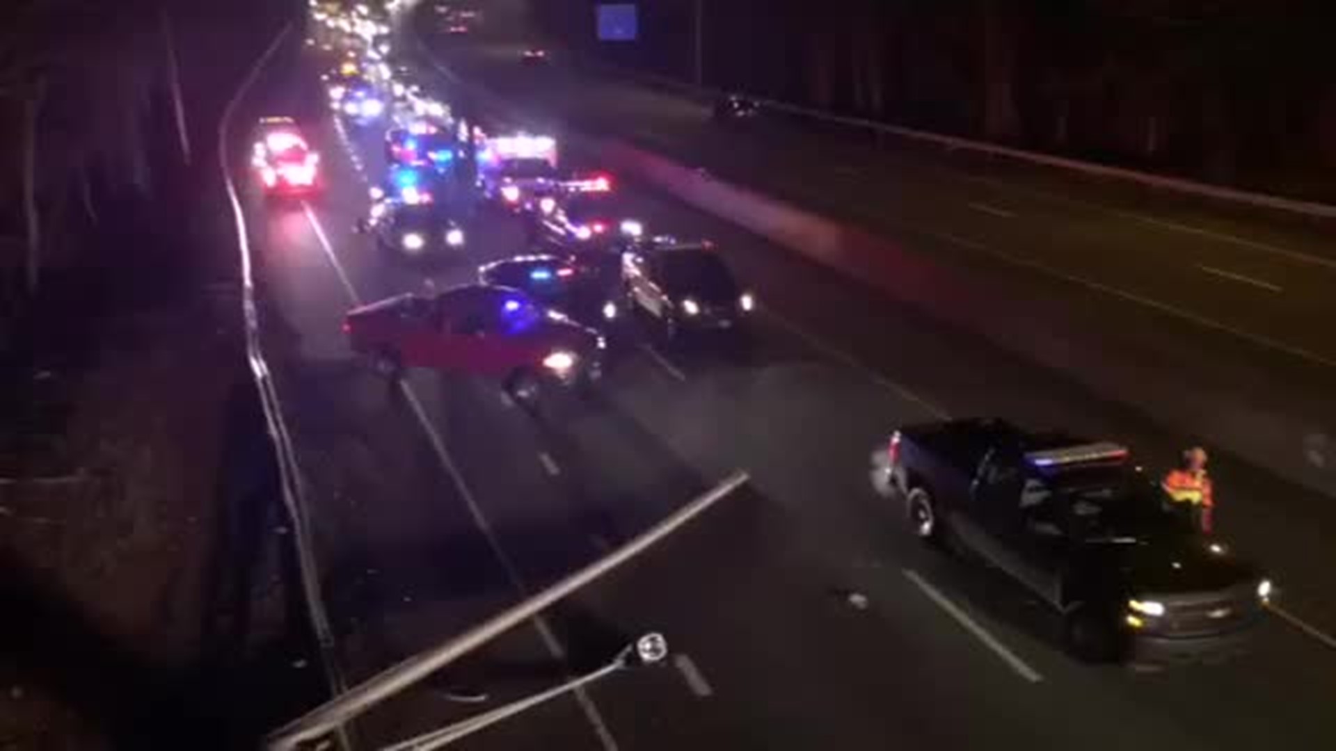Tractor-trailer crash on I-95 in Madison video 3
