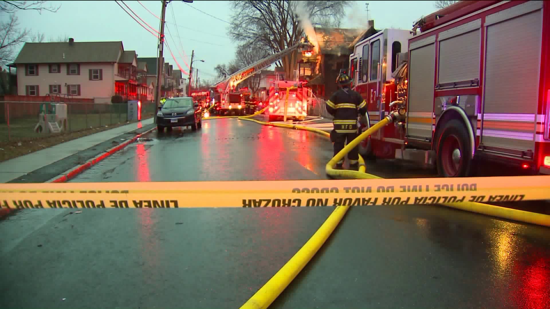 Fire on Brook Street in Hartford