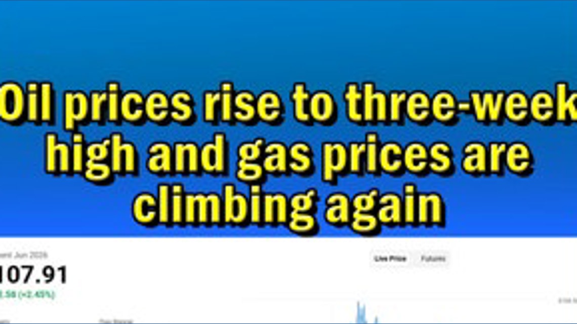 Oil prices are at a three-week high. Gas prices started rising again ...