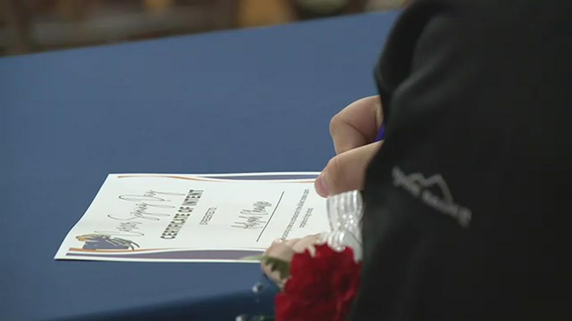 Nearly 30 seniors from the technical school already have jobs lined up post-graduation. Wednesday, they celebrated with their families and future employers.
