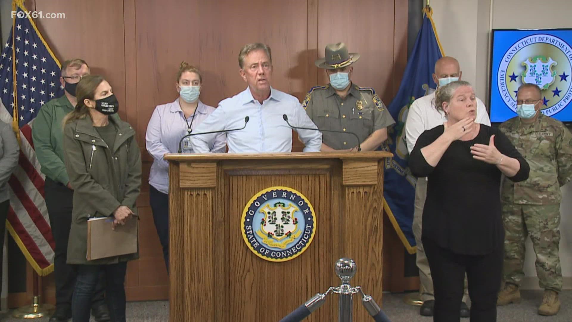 The governor was cautiously optimistic saying he will reassess the status in Connecticut in 24 hours.