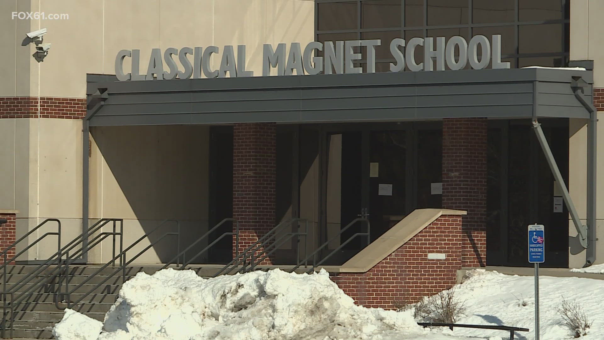 A Hartford classroom transformed into a courtroom Wednesday for a unique lesson in law. More than 100 students there heard an active case in real time.