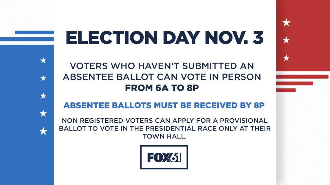 Information on voting on Election Day in Connecticut