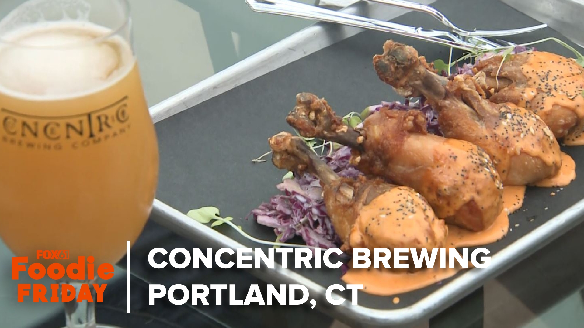 This brewery sits right next to the Arrigoni Bridge in Portland. FOX61's Rachel Piscitelli visits for Foodie Friday.