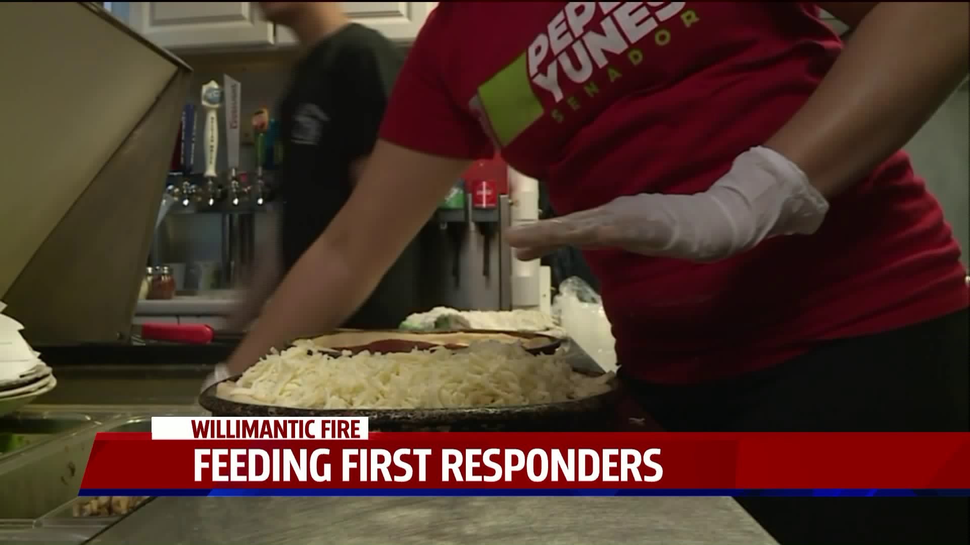 Local pizza shop feeds first responders