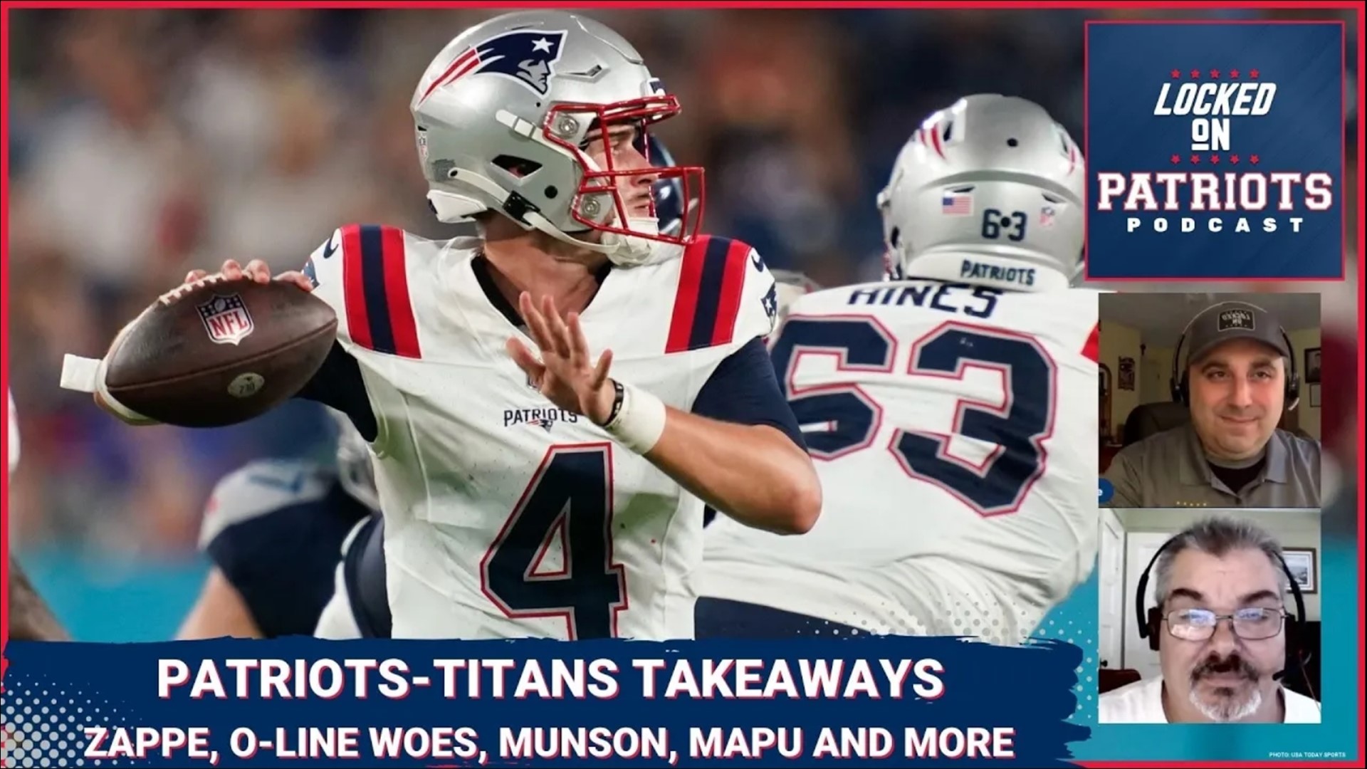 New England Patriots: Takeaways vs. Titans, Bailey Zappe, o-line