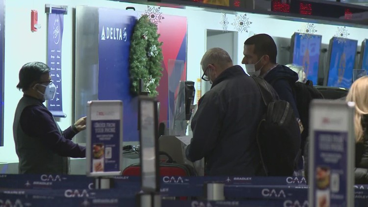 Holiday travel rush in full swing at Bradley International Airport