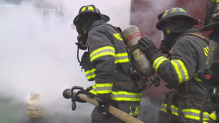 Middletown firefighters practice hazmat operations for emergencies