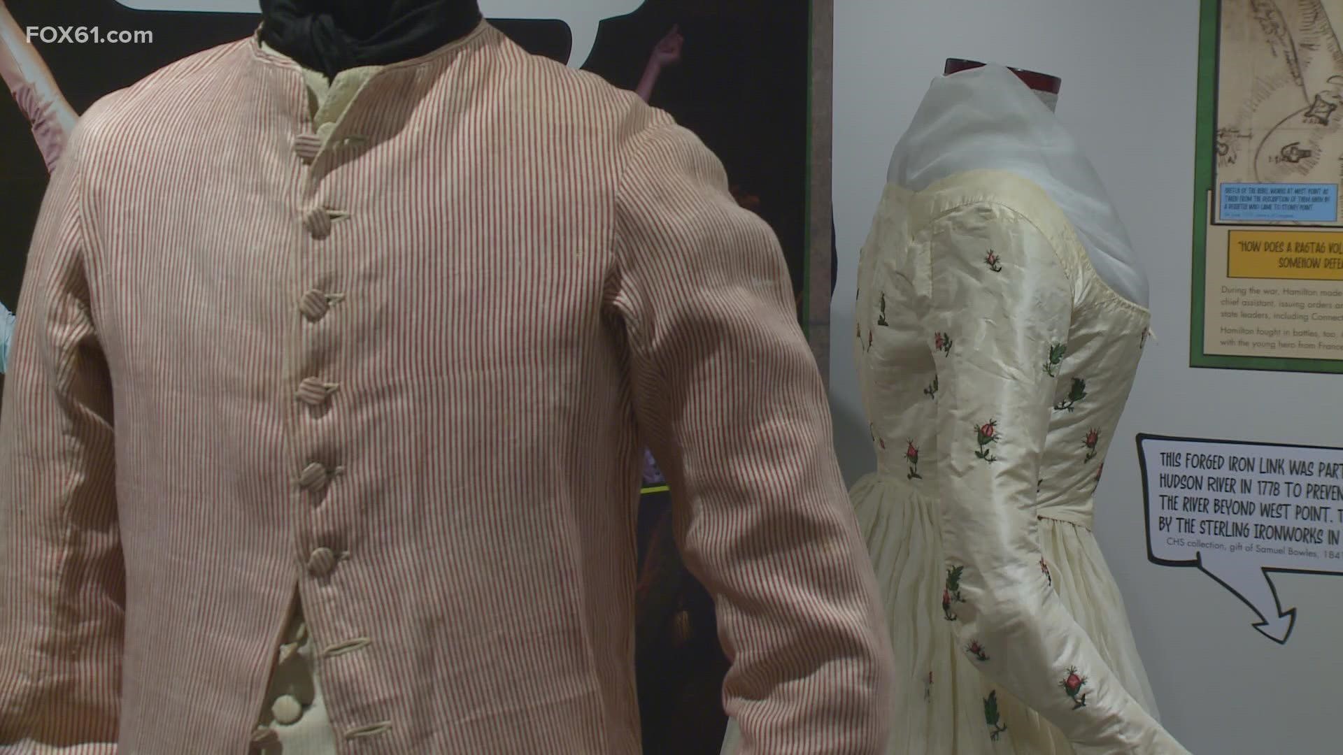 The exhibit features more than a dozen artifacts related to Alexander Hamilton and characters from Lin-Manuel Miranda’s musical.