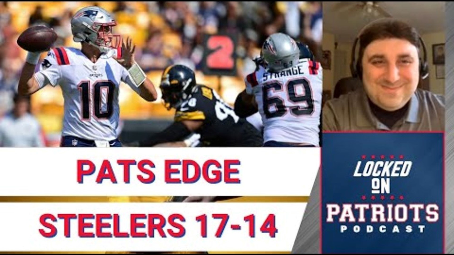 Quarterback Mac Jones threw for 253 yards and a touchdown as the New England Patriots defeated the Pittsburgh Steelers 17-14 on Sunday at Acrisure Stadium.