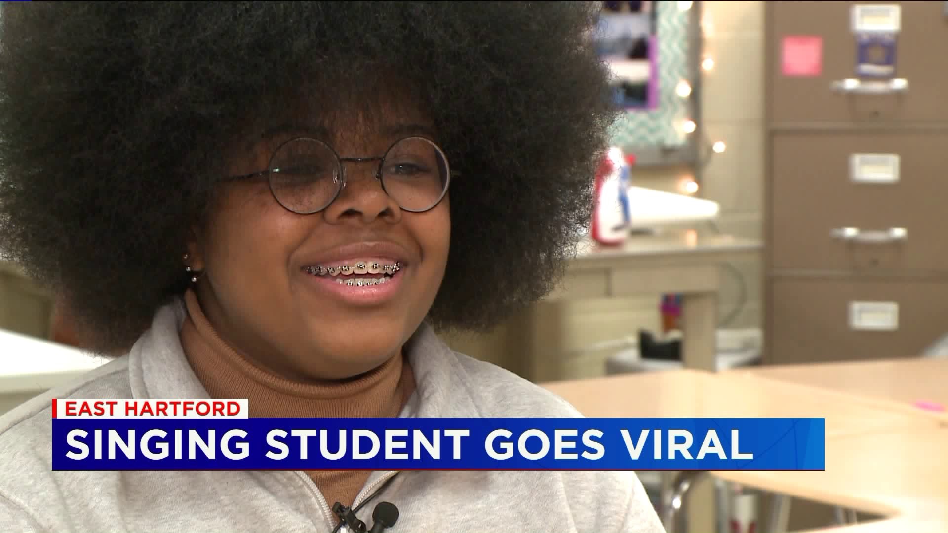 Singing East Hartford student goes viral