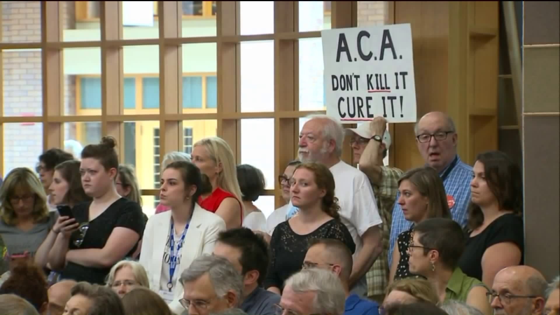 Senators Blumenthal and Murphy speak out in New Haven on GOP healthcare bill