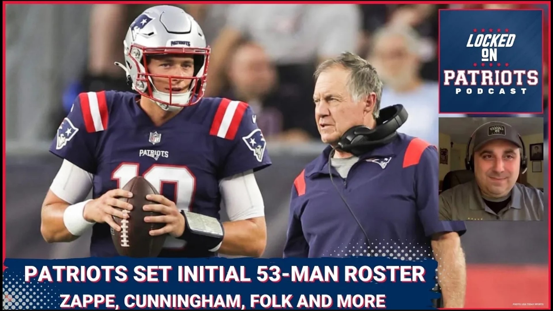 New England Patriots initial 53-man roster set, Bailey Zappe, Malik  Cunningham, Nick Folk and more