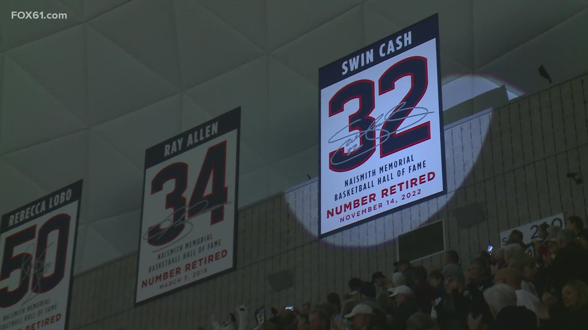 No. 32 now holds a special place at Gampel Pavilion, reserved only for the best of the best. UConn honored Swin Cash Monday night by retiring her number.