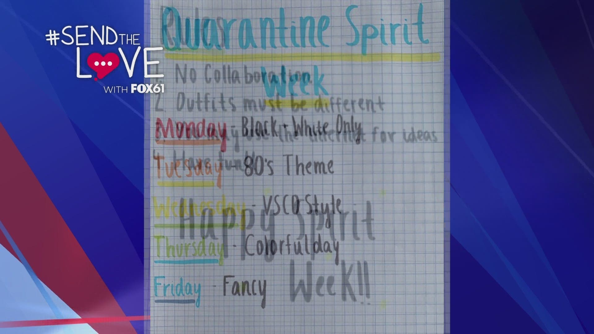 A middle schooler made up a virtual spirit week to get students involved and feel a sense of unity