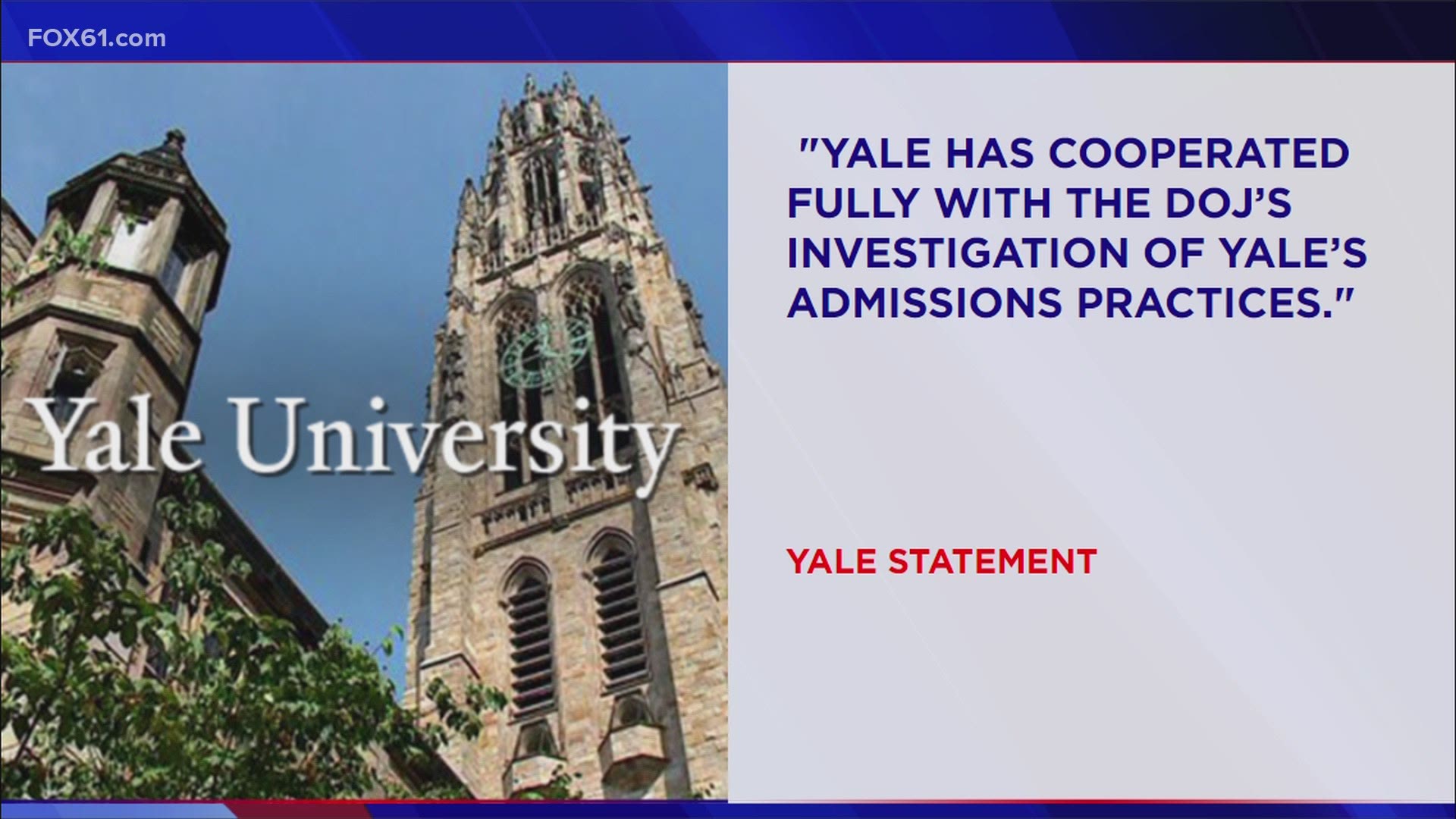 DOJ investigation accuses Yale of discrimination