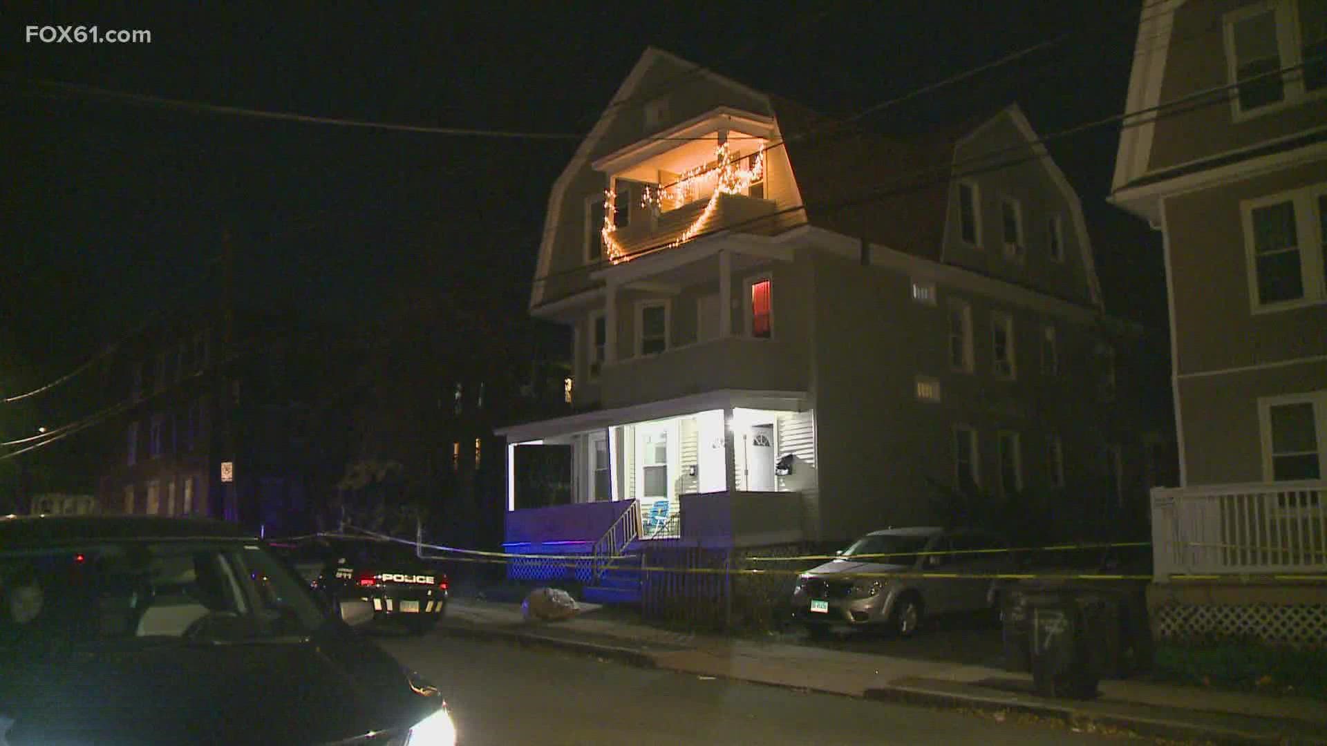 Officers were called to a three-family home on Barker Street just before 1 a.m. on the report of a shooting.