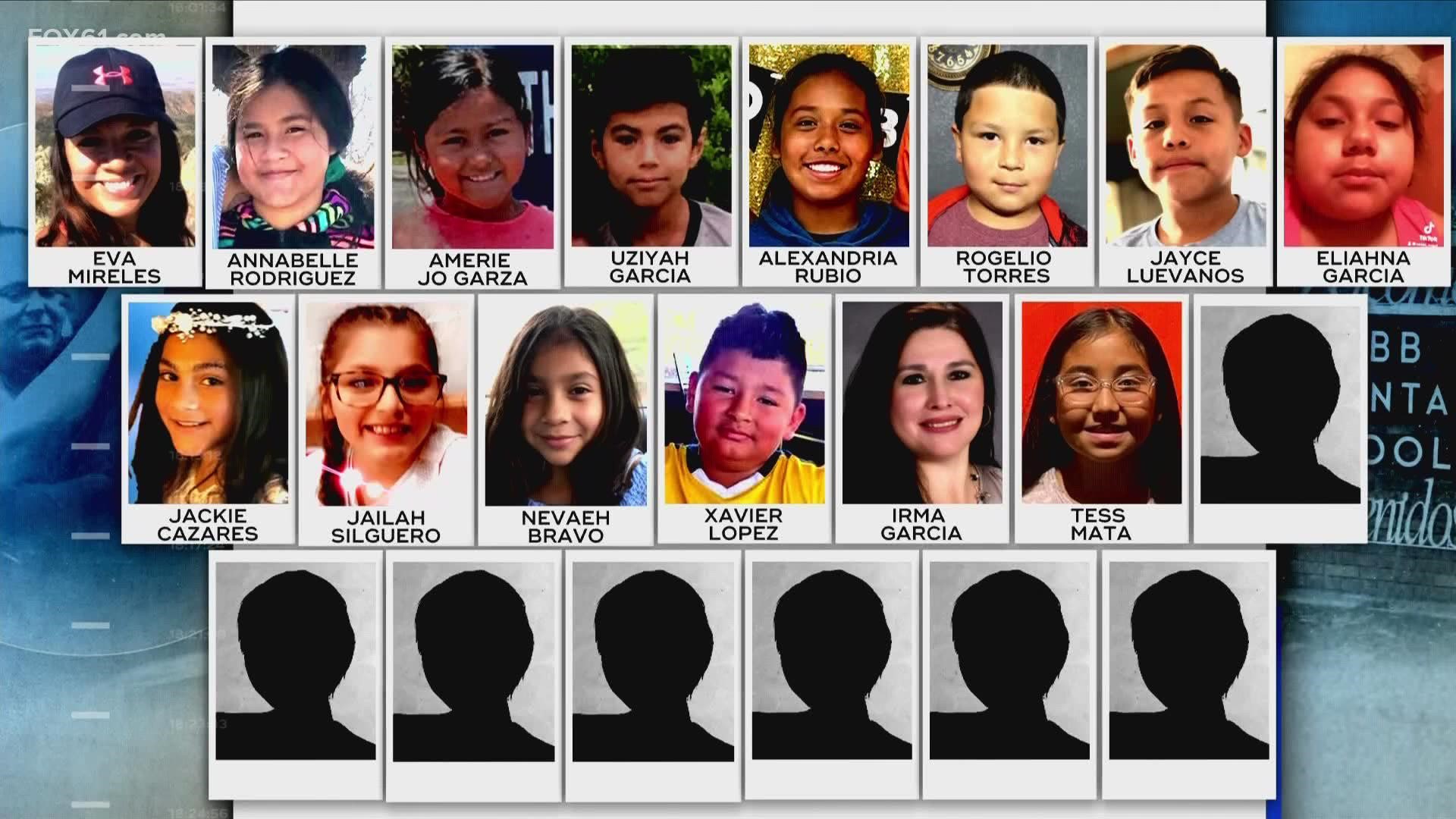 19 students and two teachers lost their lives during a shooting at Robb Elementary School.