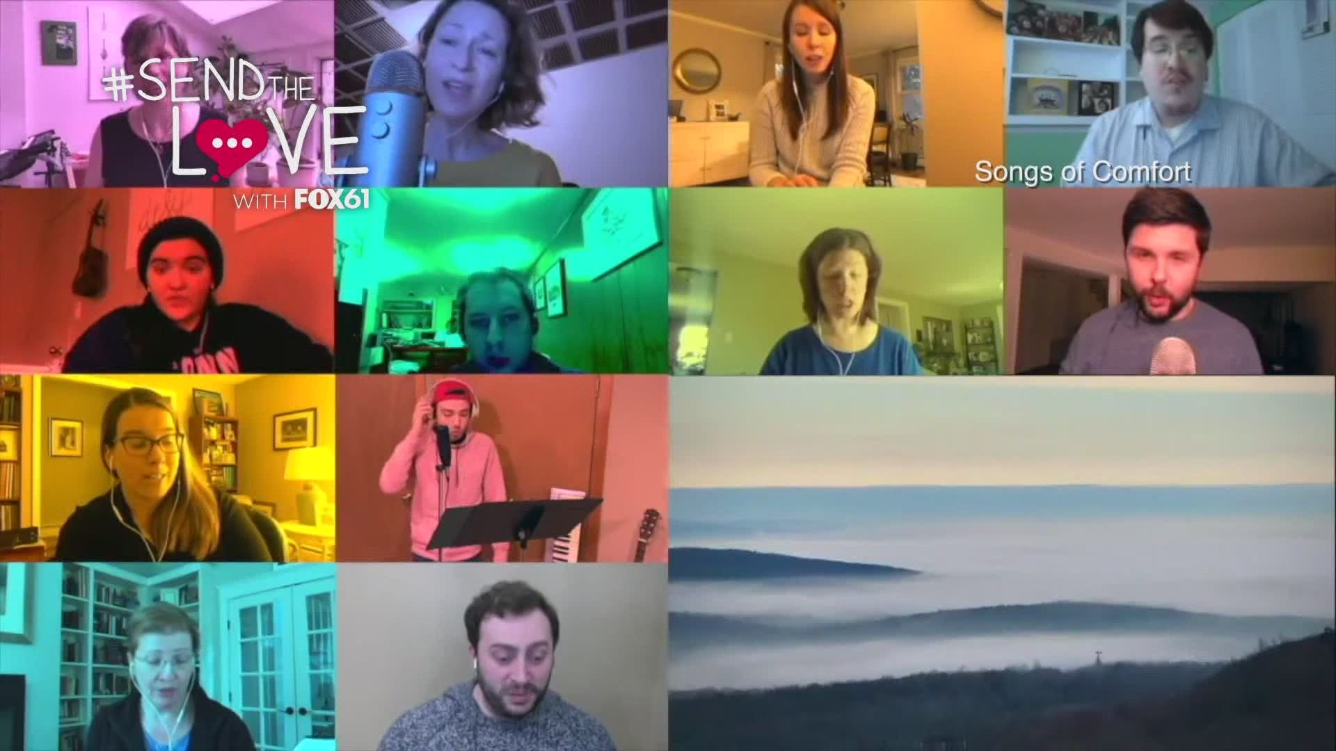Songs of Comfort is a virtual choir made up of 40-50 people singing from homes across Connecticut.