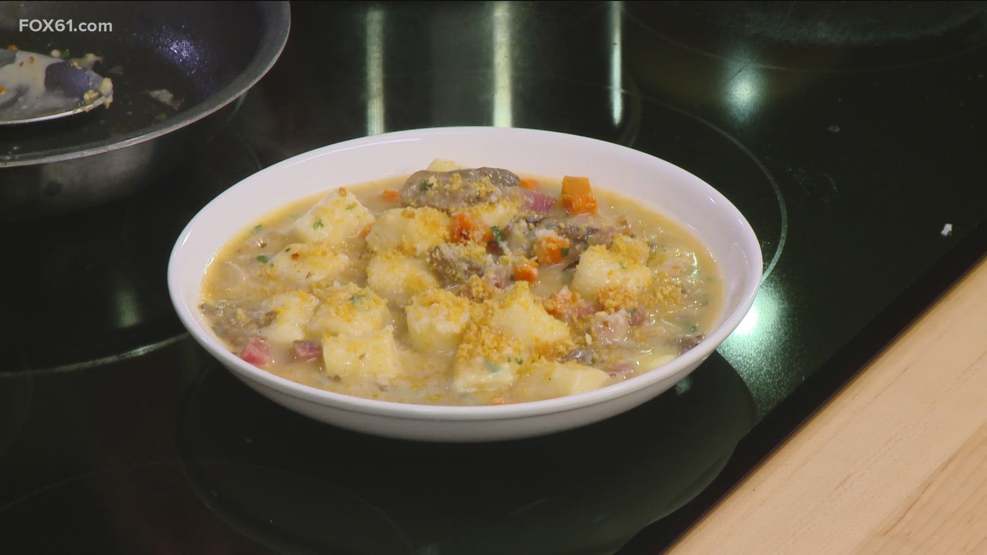 Tyler Anderson, the executive chef at Millwriters in Simsbury, is in the FOX61 Kitchen to show us how to make chicken and dumplings.